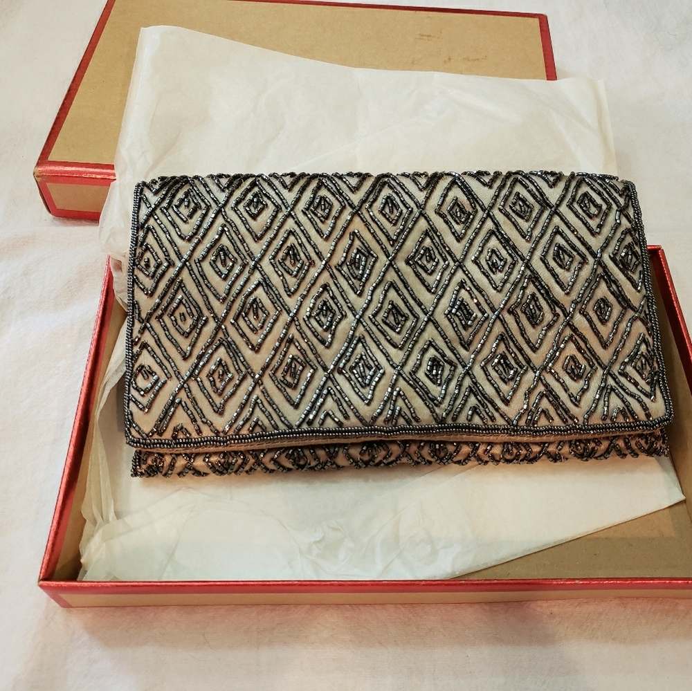 Vintage Hand Beaded Purse from Hong Kong